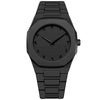 Men's Casual Quartz Watch Alloy Case Pvc Strap Stainless Steel Butterfly Buckle Round Dial
