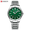 Men's Casual Quartz Watch Alloy Case Stainless Steel Band Round Dial