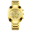 Men's Casual Quartz Watch Alloy Case Stainless Steel Strap Round Dial Waterproof Luminous