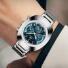 Men's Casual Quartz Watch Alloy Case Stainless Steel Strap Round Dial Waterproof Luminous