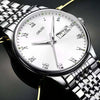 Men's Casual Quartz Watch With Alloy Strap And Case Mineral Reinforced Glass Mirror Round Dial