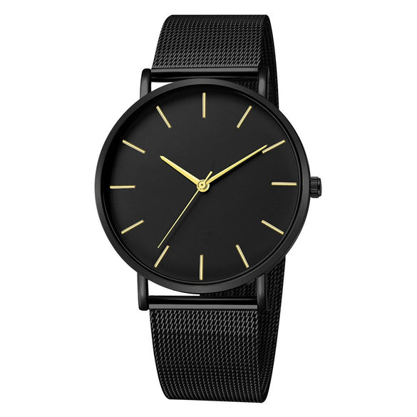 Men's Casual Quartz Watch With Stainless Steel Strap Alloy Case And Round Dial
