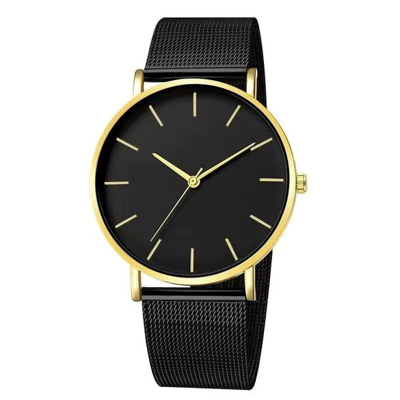 Men's Casual Quartz Watch With Stainless Steel Strap Alloy Case And Round Dial