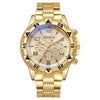 Men's Casual Sport Alloy And Steel Strap Watch With Round Dial And Ordinary Glass Mirror