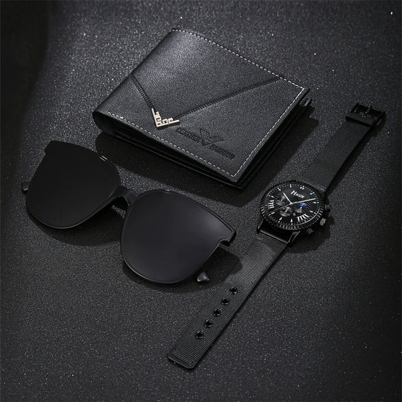 Men's Casual Sports Mesh Strap Quartz Watch Alloy Case And Strap Round Dial