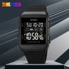 Men's Casual Sports Waterproof Electronic Watch Silicone Resin Abs Rectangle Geometric