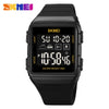 Men's Casual Sports Waterproof Electronic Watch Silicone Resin Abs Rectangle Geometric