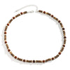 Men's Clavicle Chain Bohemian Style Handmade Wooden Beads Geometric Design