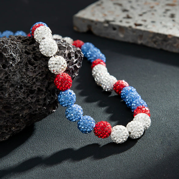 Men's Clay Rhinestone Plastic Resin Geometric Handmade Beaded Necklace