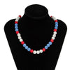 Men's Clay Rhinestone Plastic Resin Geometric Handmade Beaded Necklace