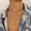 Men's Coconut Shell And Zinc Alloy Geometric Handmade Hiphop Style Necklace