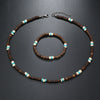 Men's Coconut Shell Handmade Beads Plant Flowers Clavicle Chain Necklace