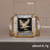 Men's Copper Goldplated Eagle Diamond Geometric Ring