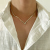 Men's Copper Snake Chain Necklace Geometric Electroplated