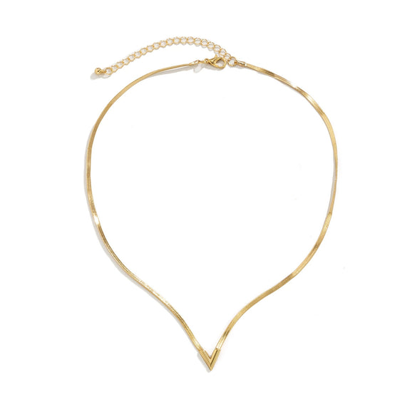 Men's Copper Snake Chain Necklace Geometric Electroplated