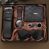 Men's Creative Fake Threeeye Leather Quartz Watch Alloy Case And Strap Round Dial