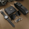 Men's Creative Fake Threeeye Leather Quartz Watch Alloy Case And Strap Round Dial