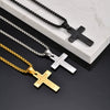 Men's Cross Pendant Necklace Stainless Steel Geometric Fashion Polish