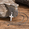 Men's Cross Pendant Necklace Stainless Steel Geometric Fashion Polish
