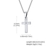 Men's Cross Pendant Necklace Stainless Steel Geometric Fashion Polish