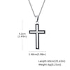 Men's Cross Pendant Necklace Stainless Steel Geometric Fashion Polish