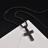Men's Cross Pendant Necklace Stainless Steel Geometric Fashion Polish