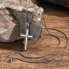 Men's Cross Pendant Necklace Stainless Steel Geometric Fashion Polish