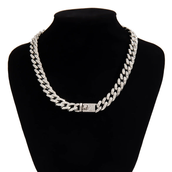 Men's Cuban Chain Necklace Alloy Geometric Handmade