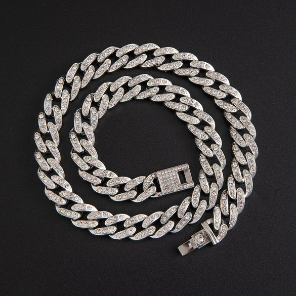 Men's Cuban Chain Necklace Alloy Geometric Handmade