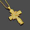 Men's Diamondencrusted Threedimensional Cross Style Alloy Pendant Necklace Hiphop Jewelry Pendant