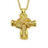 Men's Diamondencrusted Threedimensional Cross Style Alloy Pendant Necklace Hiphop Jewelry Pendant