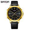 Men's Electronic Watch Waterproof Multifunction Simple Style Zinc Alloy Case Steel Belt Round Dial