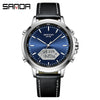 Men's Electronic Watch Waterproof Multifunction Simple Style Zinc Alloy Case Steel Belt Round Dial