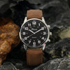 Men's Fashion Alloy Case Imitation Leather Belt Pointer Round Dial Watch With Stainless Steel Clasp