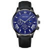 Men's Fashion Alloy Leather Belt Quartz Watch With Round Dial