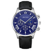 Men's Fashion Alloy Leather Belt Quartz Watch With Round Dial