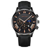 Men's Fashion Alloy Leather Belt Quartz Watch With Round Dial