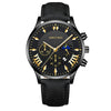 Men's Fashion Alloy Leather Belt Quartz Watch With Round Dial