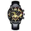 Men's Fashion Belt Watch Metal Round Dial
