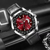 Men's Fashion Business Alloy And Stainless Steel Automatic Non Mechanical Round Dial Luminous Waterproof Watch