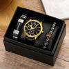 Men's Fashion Casual Alloy And Imitation Leather Quartz Watch With Round Dial And Stainless Steel Clasp