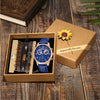 Men's Fashion Casual Alloy And Imitation Leather Quartz Watch With Round Dial And Stainless Steel Clasp