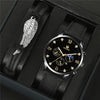 Men's Fashion Casual Quartz Watch With Round Dial Alloy Case Imitation Leather Strap And Stainless Steel Buckle