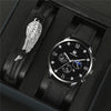 Men's Fashion Casual Quartz Watch With Round Dial Alloy Case Imitation Leather Strap And Stainless Steel Buckle
