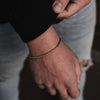 Men's Fashion Copper Twisted Rope Bracelet With Geometric Cuban Chain Style Electroplated Simple Trend Accessory