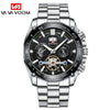 Men's Fashion Luminous Tourbillon Watch Stainless Steel Metal Round Dial