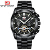 Men's Fashion Luminous Tourbillon Watch Stainless Steel Metal Round Dial