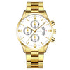 Men's Fashion Metal And Stainless Steel Band Quartz Watch With Round Dial
