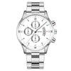 Men's Fashion Metal And Stainless Steel Band Quartz Watch With Round Dial