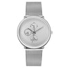 Men's Fashion Metal Milan Belt Mesh Belt Quartz Watch With Round Dial